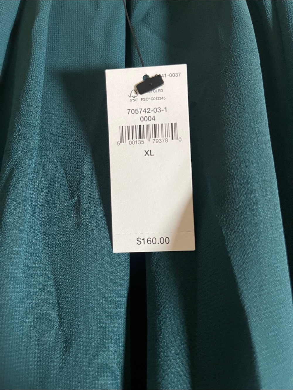 Banana Republic Teal Green Sleeveless Maxi Dress with Neck Tie - Picture 8 of 8